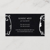 schattige hond en kattendoedeldier visitekaartje (Achterkant)