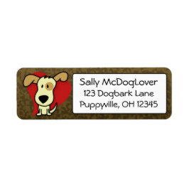 Schattige hond etiket