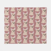 Schattige hond fleece deken (Voorkant (Horizontaal))