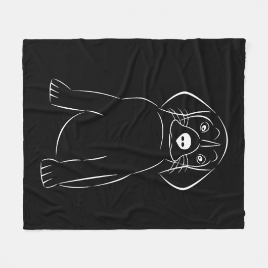 schattige hond fleece deken (Voorkant (Horizontaal))