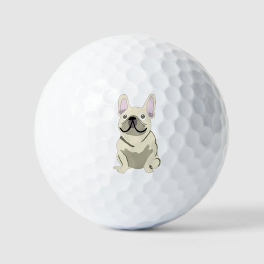 Schattige hond, Franse buldog Golfballen (Voorkant)