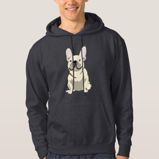 Schattige hond, frenchie hoodie (Voorkant)