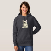 Schattige hond, frenchie hoodie (Voorkant volledig)