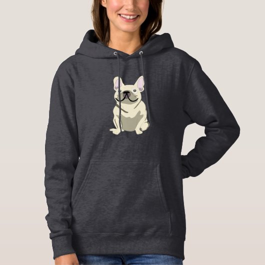 Schattige hond, frenchie hoodie (Voorkant)