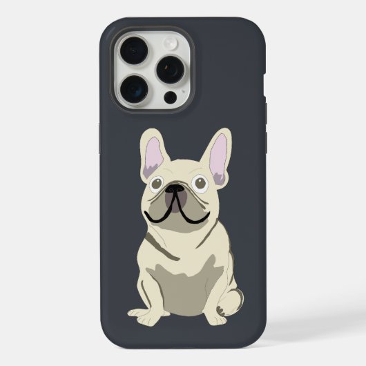 Schattige hond, frenchie iPhone hoesje (Achterkant)