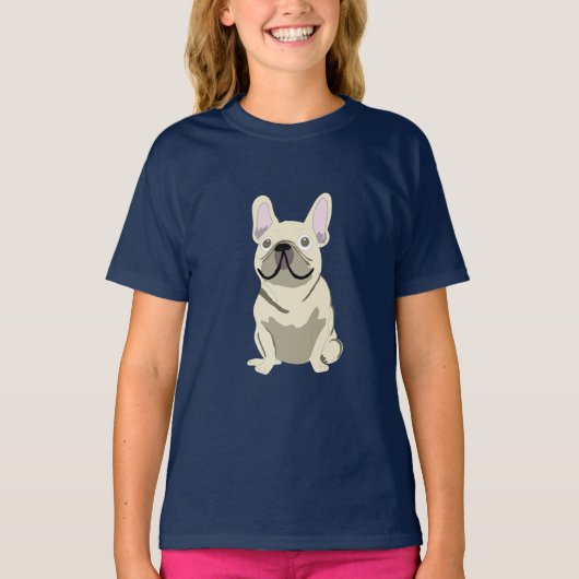 Schattige hond, frenchie t-shirt (Voorkant)