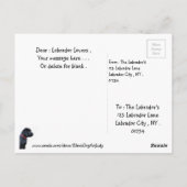 Schattige Hond Gelukkige Verjaardag - Zwarte Labra Briefkaart (Achterkant)