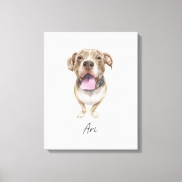 Schattige Hond Genoemd Ari Canvas Afdruk