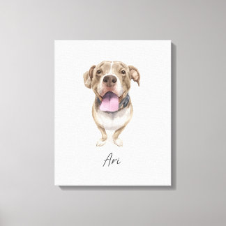 Schattige Hond Genoemd Ari Canvas Afdruk