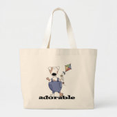 SCHATTIGE HOND GROTE TOTE BAG (Voorkant)