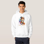 Schattige Hond-Halloween feest 2 Hoodie (Voorkant volledig)