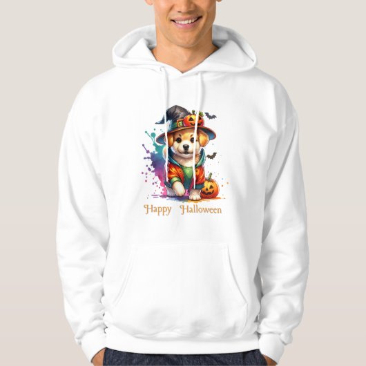 Schattige Hond-Halloween feest 2 Hoodie (Voorkant)