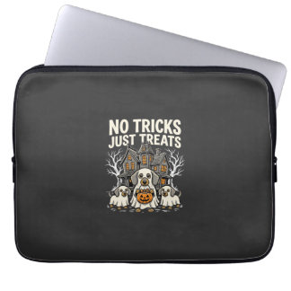 Schattige Hond Halloween Geen Streken Alleen Treat Laptop Sleeve