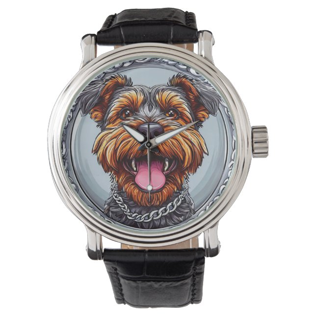 Schattige Hond Horloge (Voorkant)