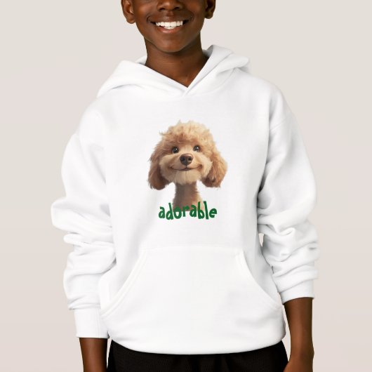 Schattige Hond Illustratie Hoodie - Perfect voor P (Voorkant)