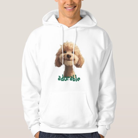 Schattige Hond Illustratie Hoodie - Perfect voor P (Voorkant)