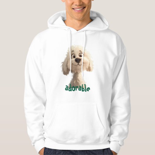 Schattige Hond Illustratie Hoodie - Perfect voor P (Voorkant)