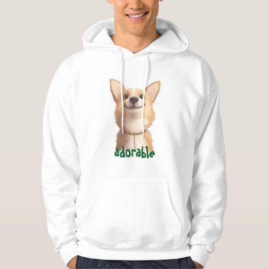 Schattige Hond Illustratie Hoodie - Perfect voor P (Voorkant)