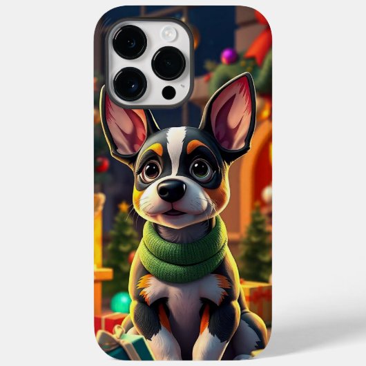 Schattige hond in een feestelijke omgeving Case-Mate iPhone case (Achterkant)