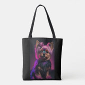 Schattige hond in een tweezijdige canvas tas (Achterkant)