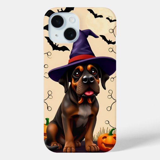 Schattige hond in heksenhut Case-Mate iPhone case (Achterkant)