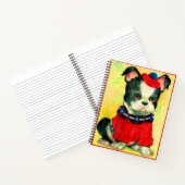 schattige hond in pet en trui notitieboek (Binnen)
