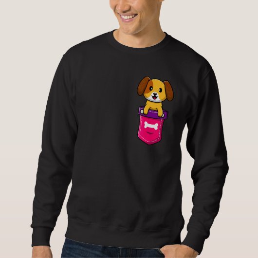 Schattige Hond In Zak Trui (Voorkant)