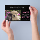 Schattige hond kat huisdier oppasser dier oppasste flyer (Hand)