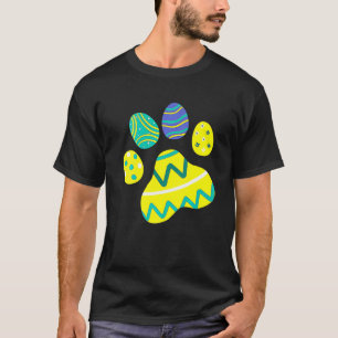 Schattige Hond Kat Poot Paaseieren Hond Kat Pasen  T-shirt