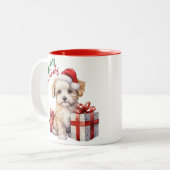 Schattige Hond Kerst Mok (Voorkant links)