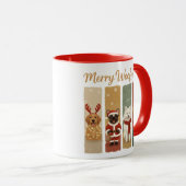 Schattige Hond Kerstmis – Prettig Woefmis Mok (Voorkant rechts)