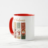 Schattige Hond Kerstmis – Prettig Woefmis Mok (Voorkant links)