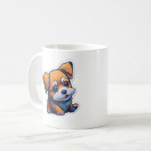 schattige hond koffiemok (Voorkant links)