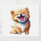 SCHATTIGE HOND lachen Classic T-Shirt Sparkling Wijnetiket (Enkel label)