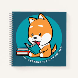 Schattige Hond Leest Boek Grappige Spreuk