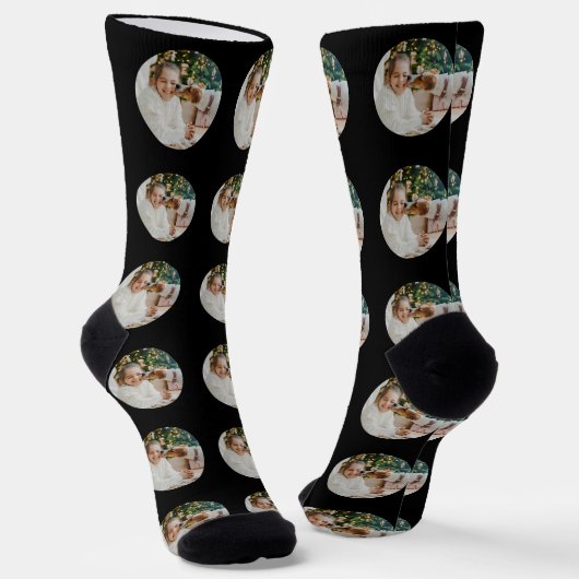 Schattige Hond Liefde Meisje Grappig Gezicht Huisd Sokken (Gebogen)