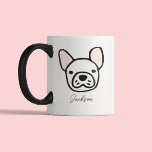 Schattige Hond Liefhebber Hond Moeder Hond Vader Tweekleurige Koffiemok