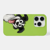 Schattige hond limoengroen iPhone hoesje (Achterkant horizontaal)