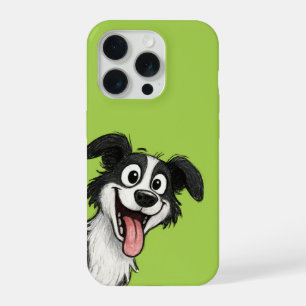 Schattige hond limoengroen iPhone 15 pro case