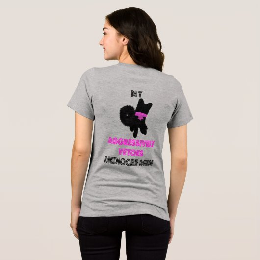 Schattige hond met attitude Tri-Blend shirt (Achterkant volledig)