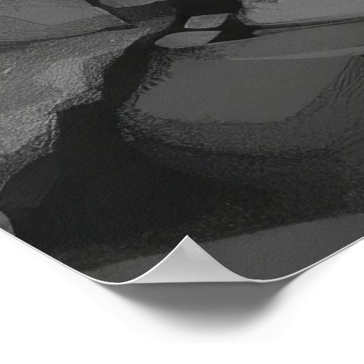 Schattige hond met Dragon Wings Fantasy Art Poster (Hoek)