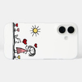 Schattige hond met een meisje Case-Mate iPhone case (Achterkant (horizontaal))