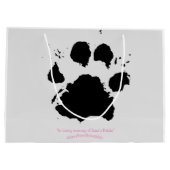 Schattige hond met glazen tas  groot cadeauzakje (Achterkant)