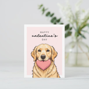 Schattige hond met hart Gelukkige Valentijnsdag Briefkaart