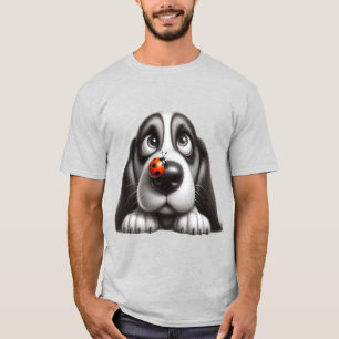 Schattige hond met lieveheersbeestje t-shirt