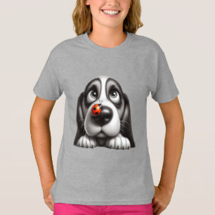 Schattige hond met lieveheersbeestje t-shirt