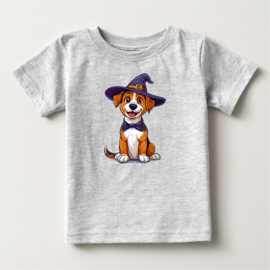 Schattige Hond met Paarse Tovenaarshoed (Voorkant)