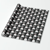 schattige hond met rood hart cadeaupapier (Uitgerold)