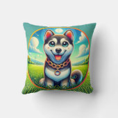 Schattige hond met vrolijke uitdrukking kussen (Achterkant)