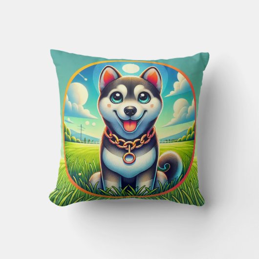Schattige hond met vrolijke uitdrukking kussen (Voorkant)